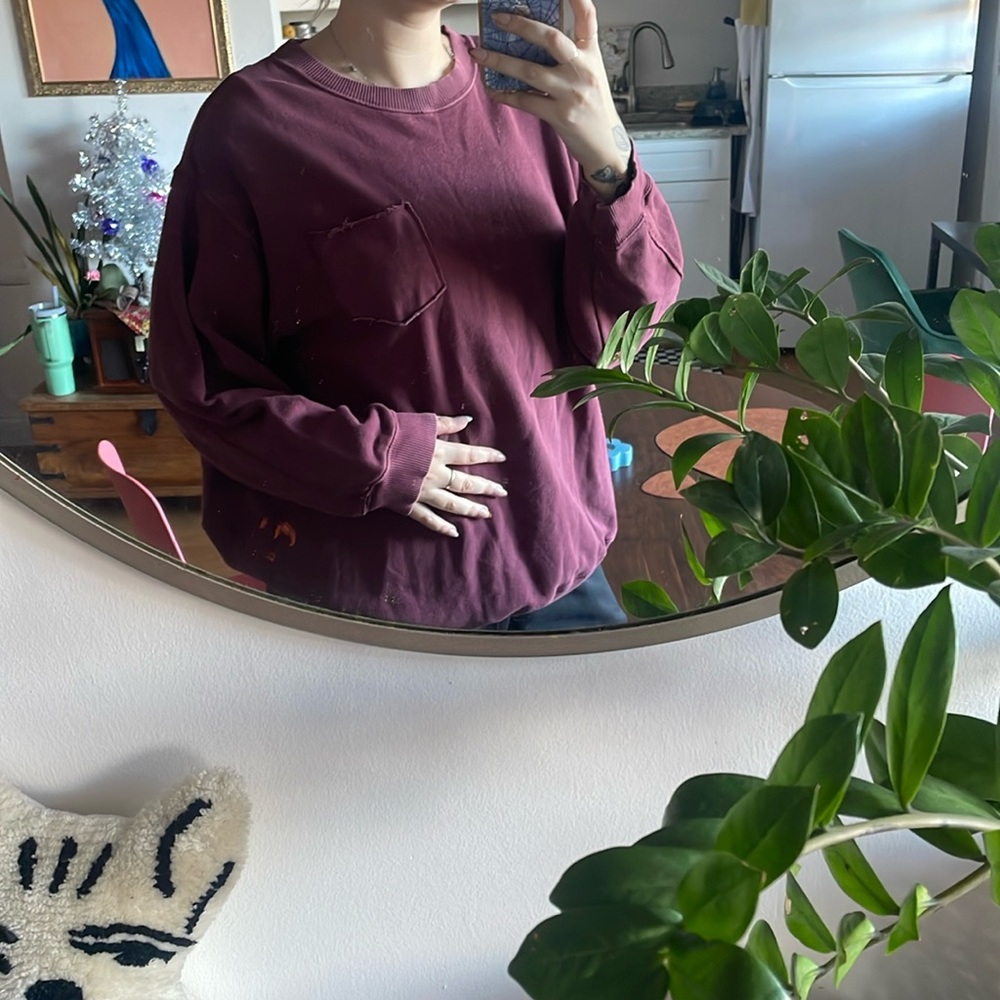 aerie pocket crew neck oversized